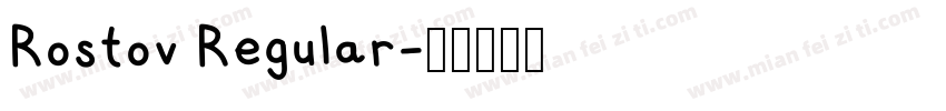 Rostov Regular字体转换